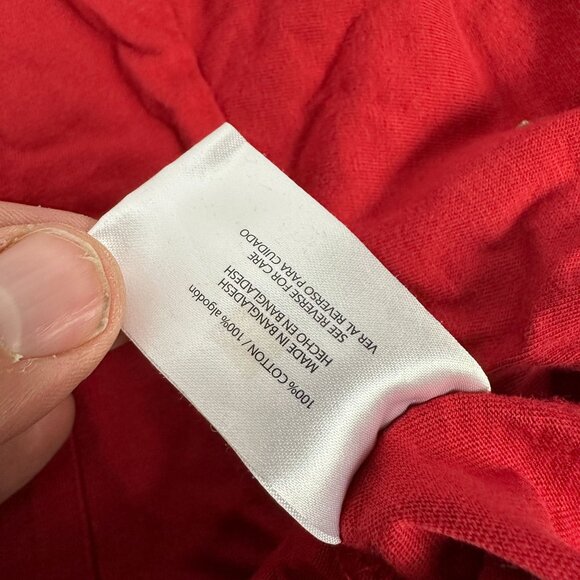 Eddie Bauer Red Pocket T-Shirt XXL 100% Cotton Crewneck Short Sleeve Mens Casual - Picture 5 of 5